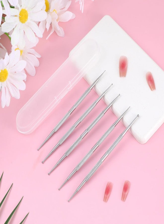 cobee 5 Pcs Nail Dotting Tool, Double-ended Nail Art Tools with Box Professional Ball End Nails Art Tools Stailess Steel Dotting Pen Nails Arts Tool - Image 4